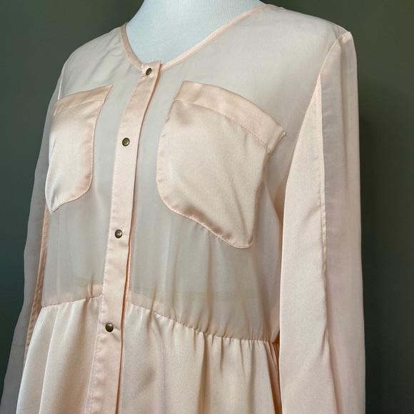 NWOT Ark & Co Silky & Sheer Tunic Dress, Small - Picture 3 of 4